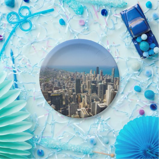 Chicago van boven papieren bordje (Feest)