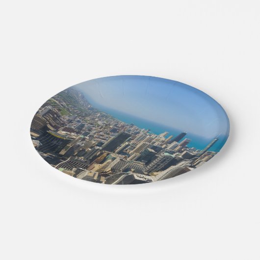 Chicago van boven papieren bordje (Gekanteld)