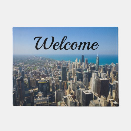 Chicago van boven Welkom Doormat Deurmat (Voorkant)