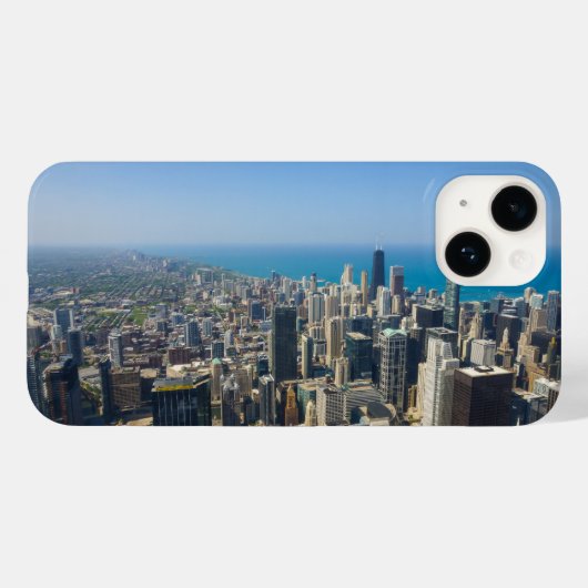 Chicago vanaf boven Hoesje-Mate iPhone Case (Achterkant (horizontaal))
