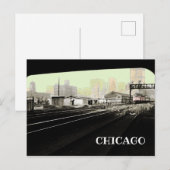 Chicago vanaf Lasalle Street Station Art Kaart 197 (Voorkant / Achterkant)