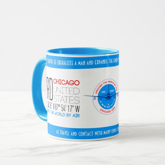 Chicago, Verenigde Staten elegant Mok (Voorkant links)