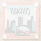 Chicago, Verenigde Staten | Millennium Park Glazen Onderzetter (Achterkant)