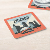 Chicago, Verenigde Staten | Millennium Park Kartonnen Onderzetters (Schuin)