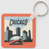 Chicago, Verenigde Staten | Millennium Park Sleutelhanger (Achterkant)