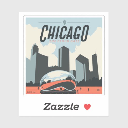 Chicago, Verenigde Staten | Millennium Park Sticker (Vel)