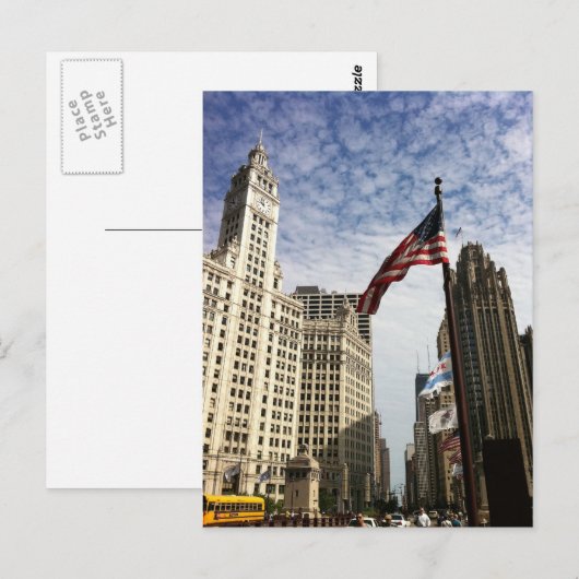 Chicago, Verenigde Staten van Amerika Briefkaart (Voorkant / Achterkant)