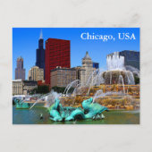 Chicago, Verenigde Staten, Vintage Travel Tourism  Briefkaart (Voorkant)