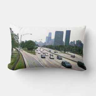 Chicago Verkeer in Zandsteen Kussen