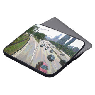 Chicago Verkeer in Zandsteen Laptop Sleeve