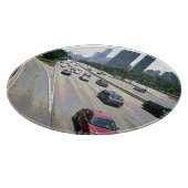 Chicago Verkeer in Zandsteen Snijplank (Hoek)