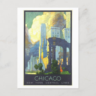  Chicago via New York Central Lines Briefkaart