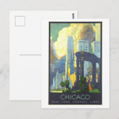Chicago via New York Central Lines Briefkaart (Voorkant / Achterkant)