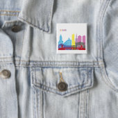 CHICAGO VIERKANTE BUTTON 5,1 CM (In situ)