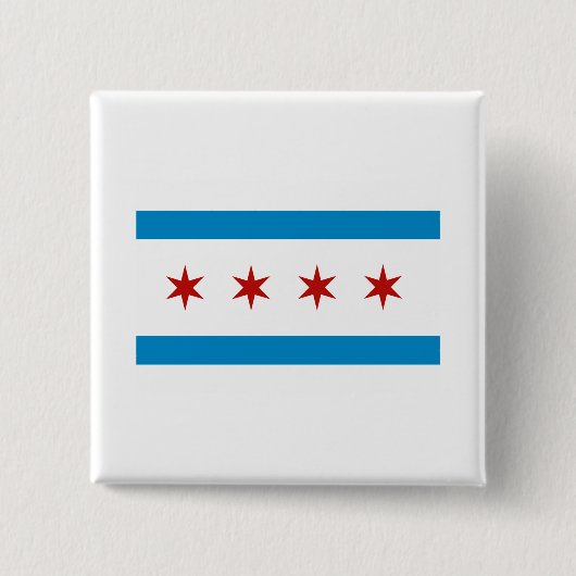 CHICAGO VIERKANTE BUTTON 5,1 CM (Voorkant)