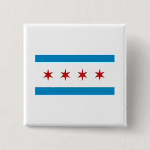CHICAGO VIERKANTE BUTTON 5,1 CM