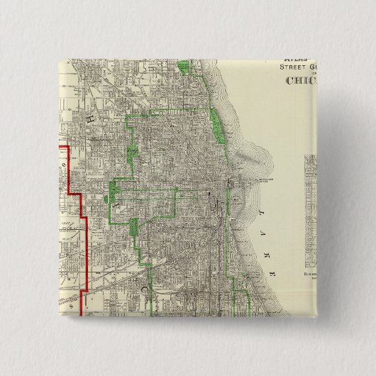 Chicago Vierkante Button 5,1 Cm (Voorkant)