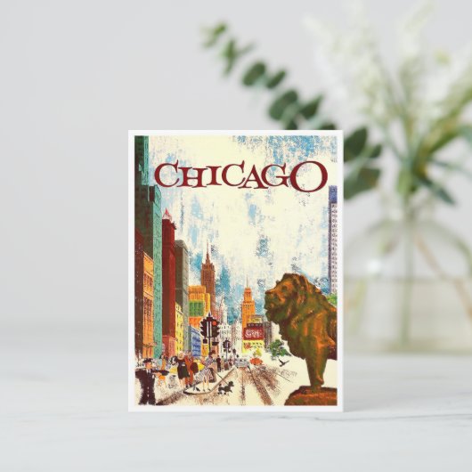 Chicago vintage briefkaart (Staand voorkant)