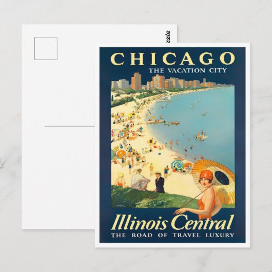 Chicago vintage briefkaart (Voorkant / Achterkant)