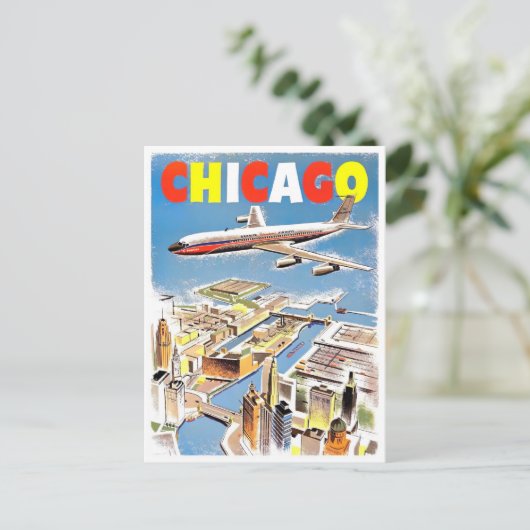 Chicago vintage briefkaart (Staand voorkant)