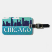Chicago vintage poster bagagelabel (Voorkant horizontaal)