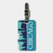 Chicago vintage poster bagagelabel (Voorkant verticaal)