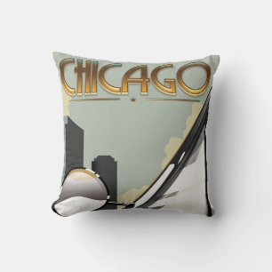 Chicago vintage poster kussen