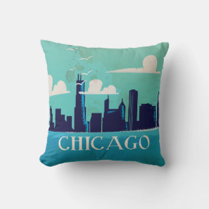 Chicago vintage poster kussen