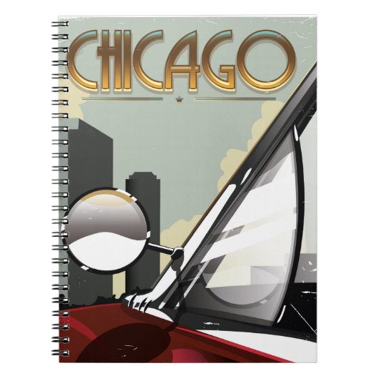 Chicago vintage poster notitieboek (Voorkant)