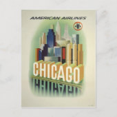 Chicago Vintage Reiseplakat Briefkaart (Voorkant)