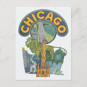 Chicago Vintage Travel Briefkaart
