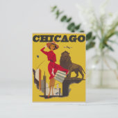 Chicago Vintage Travel Briefkaart (Staand voorkant)