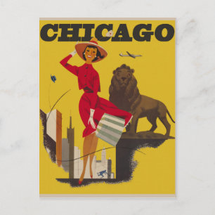 Chicago Vintage Travel Briefkaart