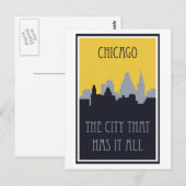 Chicago  Vintage Travel  Postcard Briefkaart (Voorkant / Achterkant)