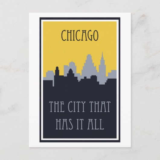 Chicago  Vintage Travel  Postcard Briefkaart (Voorkant)