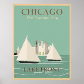 Chicago Vintage Travel Poster (Voorkant)