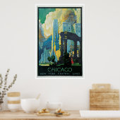 "Chicago" Vintage Travel Poster (Keuken)