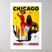 Chicago Vintage Travel Poster (Voorkant)