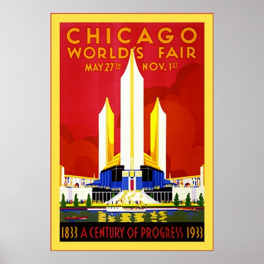 Chicago ~ Vintage Travel Poster (Voorkant)