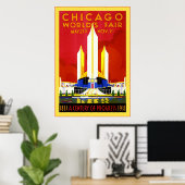 Chicago ~ Vintage Travel Poster (Thuiskantoor)