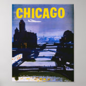 Chicago Vintage Travel Poster (Voorkant)
