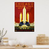 Chicago - Vintage Travel Posters (Keuken)