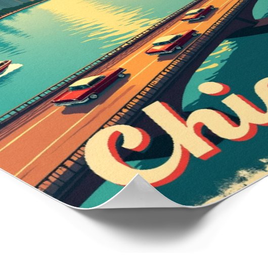 Chicago – Vintage Waterfront Poster (Hoek)