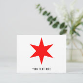 Chicago vlag 6-punts ster briefkaart (Staand voorkant)