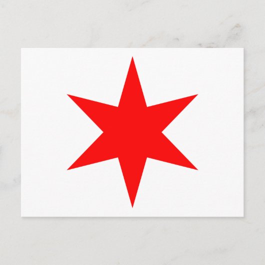 Chicago vlag 6-punts ster briefkaart (Voorkant)
