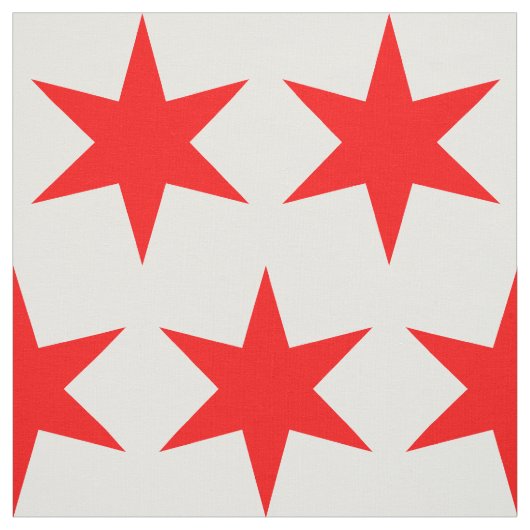 Chicago vlag 6-punts ster stof (Swatch)