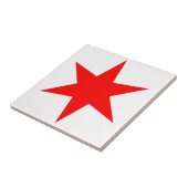 Chicago vlag 6-punts ster tegeltje (Zijkant)