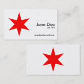 Chicago vlag 6-punts ster visitekaartje (Voorkant / Achterkant)