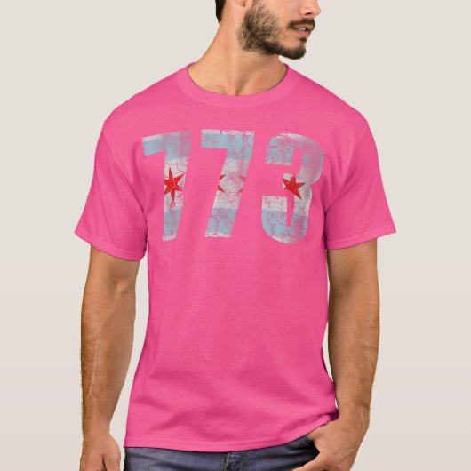 Chicago Vlag 773 T-shirt (Voorkant)