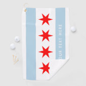 Chicago vlag aangepast golfcadeau golfhanddoek (Insitu)
